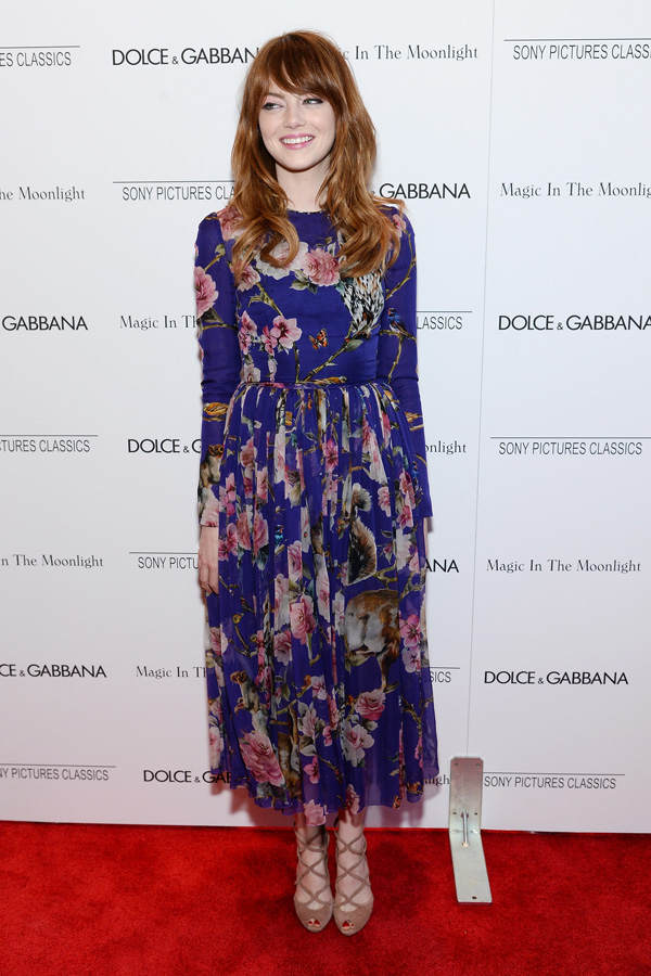 Emma Stone im Blumen-Kleid