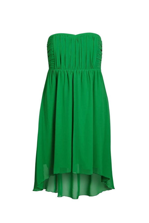 Grasgrünes Bandeaukleid von Vila