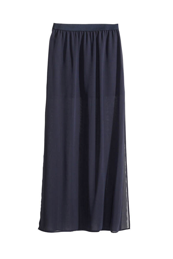 Dunkelblauer Maxirock von H&M