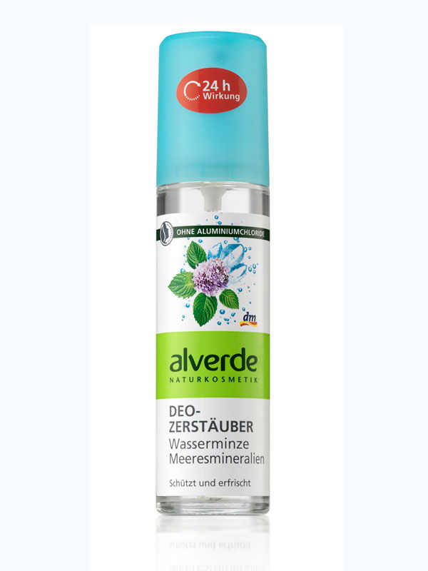 Ohne Aluminium: Alverde Deozerstäuber Wasserminze Meeresmineral