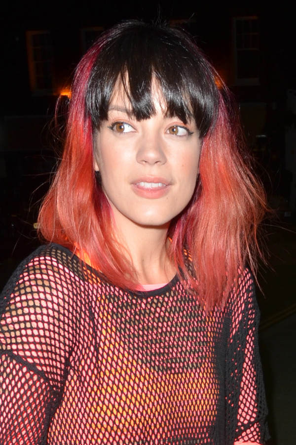 Lily Allen: Ombré Hair in Rot
