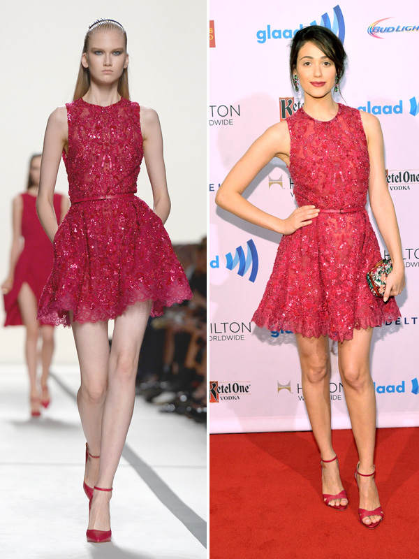 Emmy Rossum in Elie Saab
