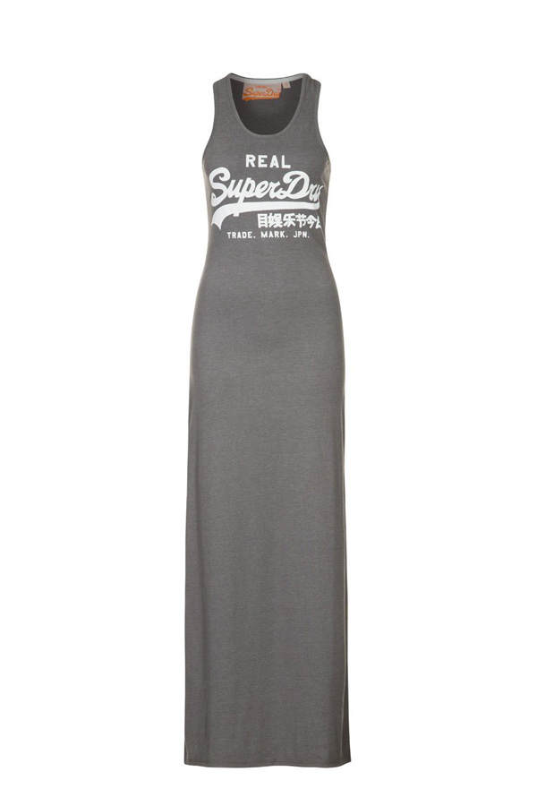 Graues Maxikleid von Superdry