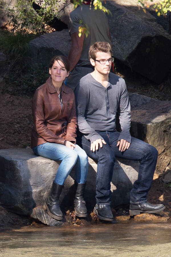 Lichtdoubles von Jennifer Lawrence und Liam Hemsworth