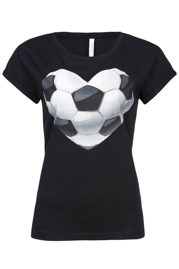 T-Shirt mit Herz-Fußball von New Yorker