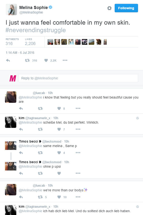 Melina ist wütend auf ihre Fans