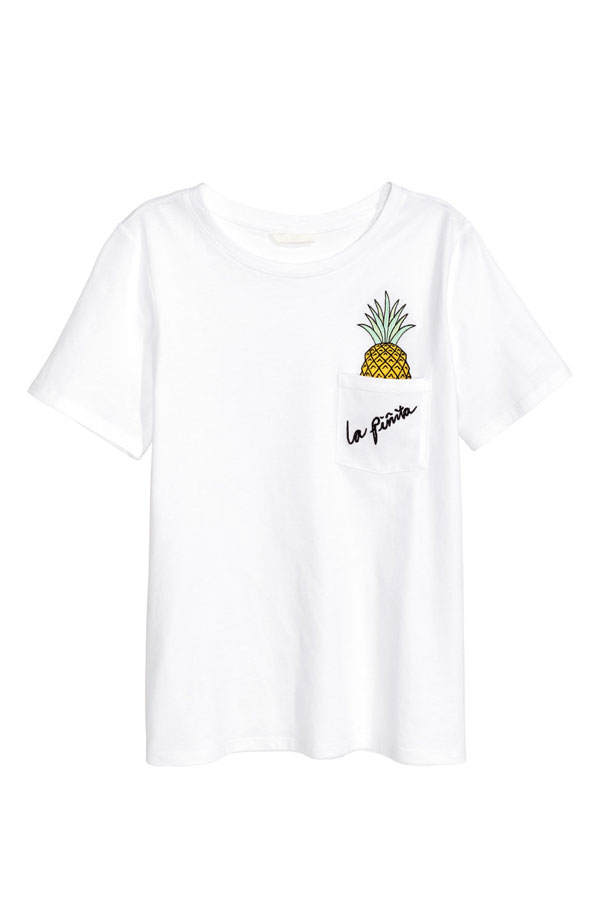 T-Shirt mit eingesteckter Ananas von H&M