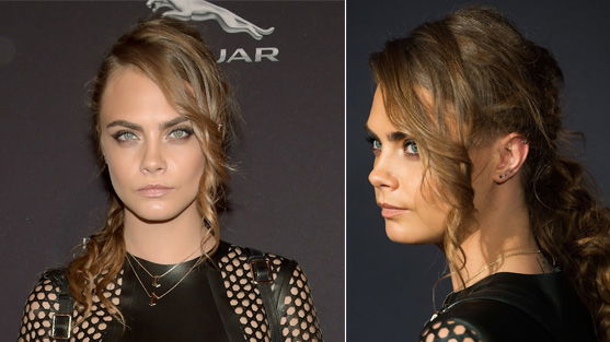 Cara Delevingne trägt Sidecut