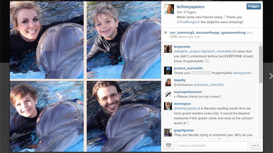 Britney Spears: Shitstorm wegen Delfin-Foto