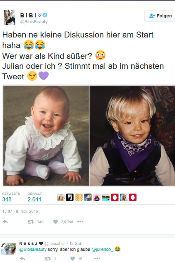 Bibi und Julian als Kinder