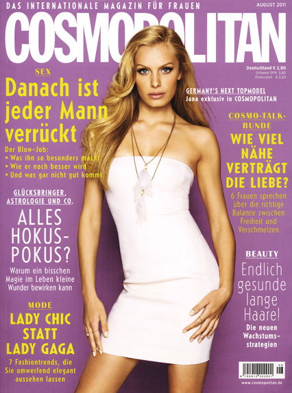 Jana Beller auf dem Cosmopolitan Cover