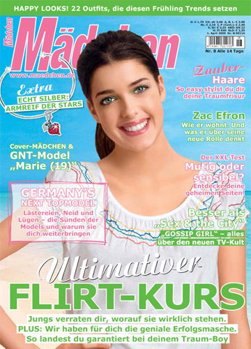 Marie Nasemann auf dem Mädchen-Cover