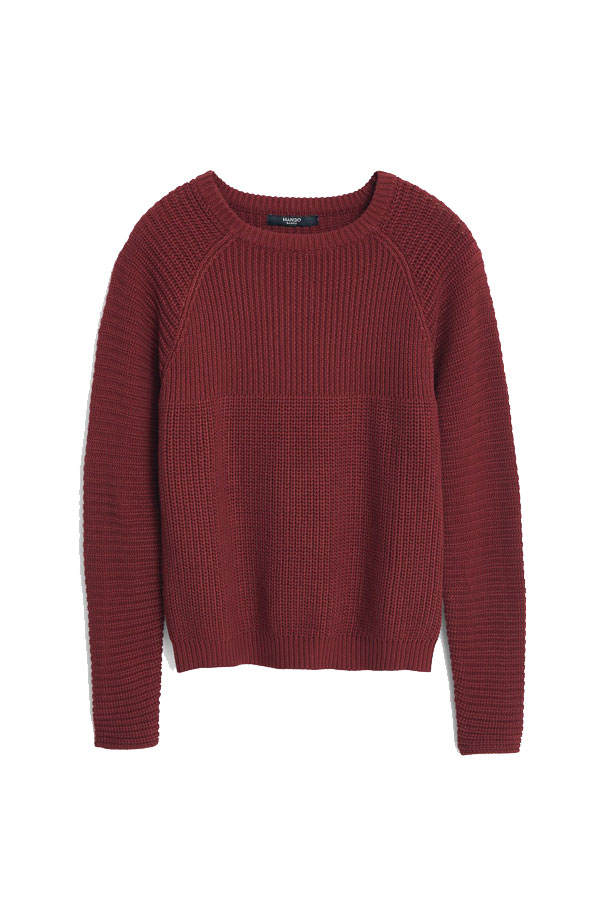 Weinroter Pullover von Mango