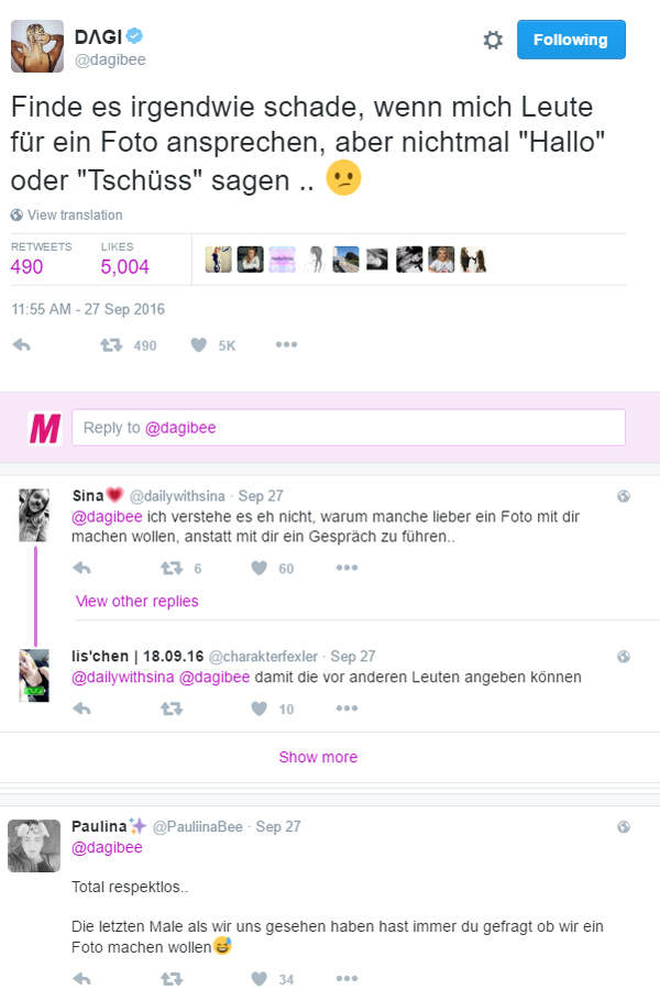 Dagi ist enttäuscht wegen unfreundlichen Fans
