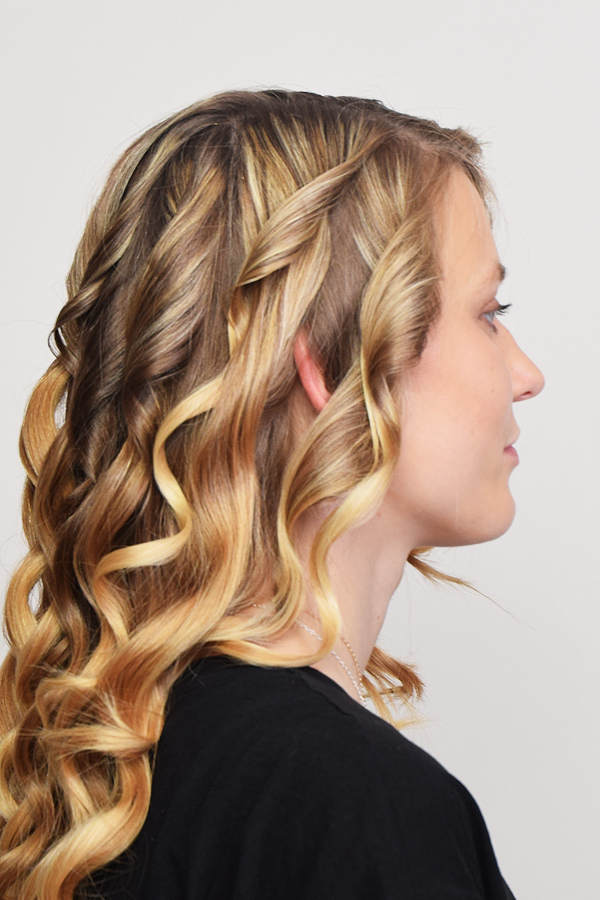 Half Bun mit Locken