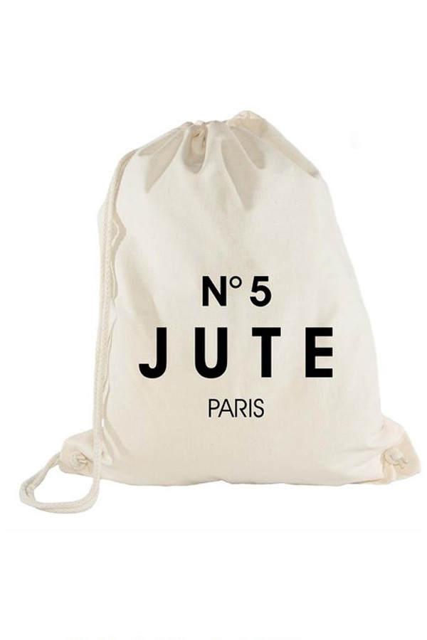 Jute-Turnbeutel von Umkleidekabine