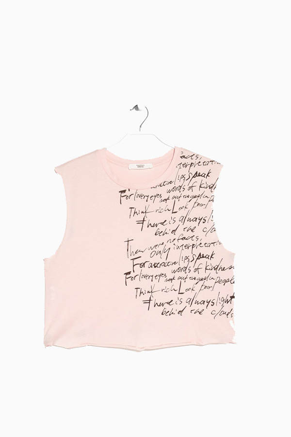 Crop Top mit Gedicht von Mango