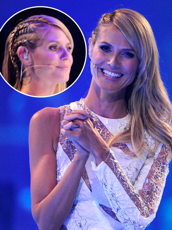 Heidi Klum mit geflochtenem Sidecut
