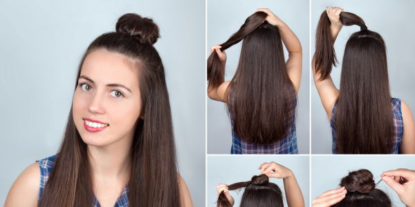 Half Bun: So gelingt die coole Frisur
