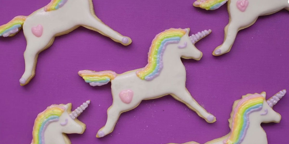 Süße Einhorn Cookies