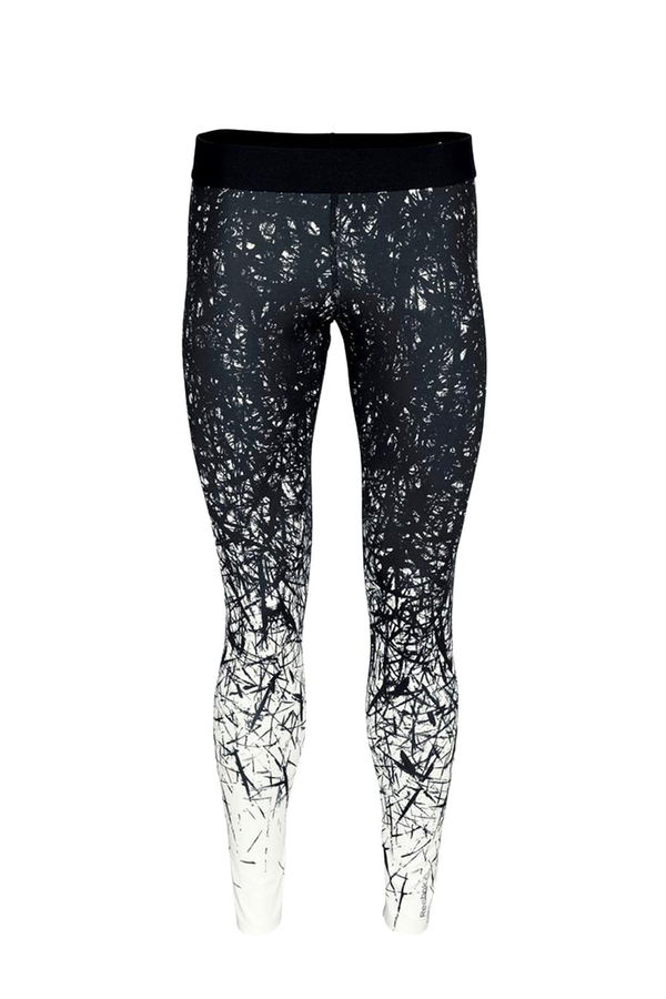 Gesprenkelte schwarz-weiß Sporttights von Reebok