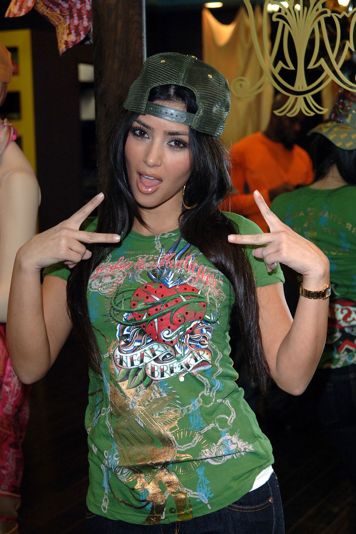 Kim Kardashian trug Ed Hardy
