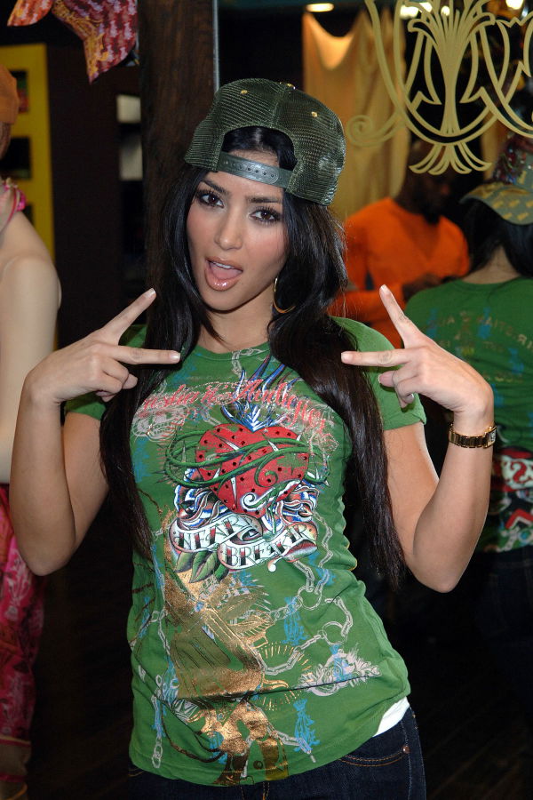 Kim Kardashian trug Ed Hardy