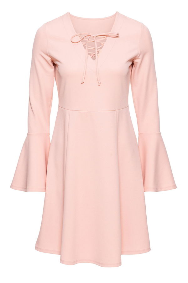 Rosa Kleid mit Schnürungen von Bodyflirt