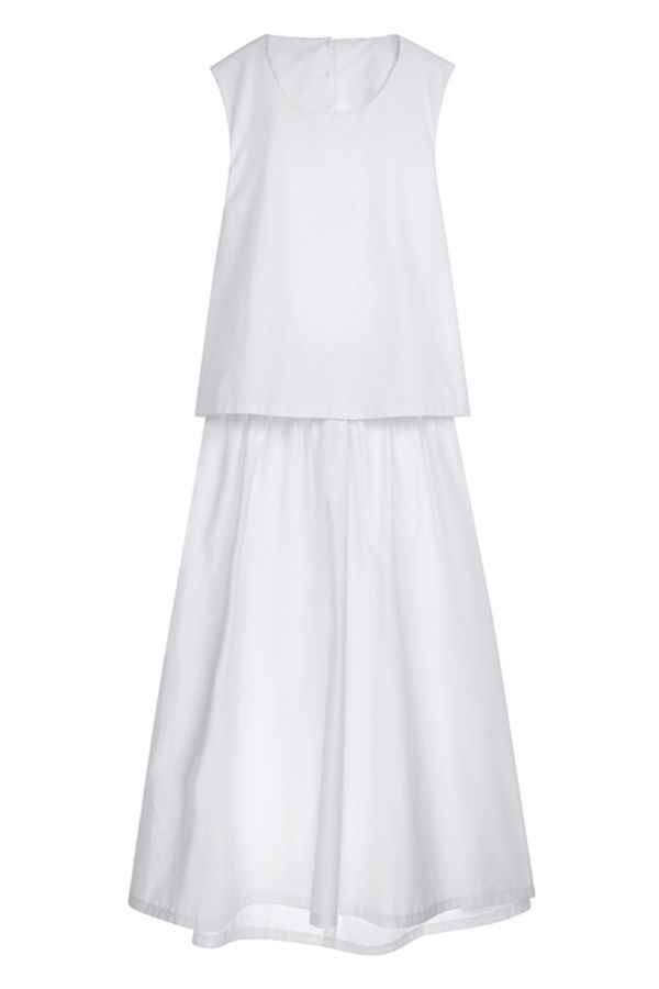 Knielanges, weißes Abschlussballkleid von Asos.de