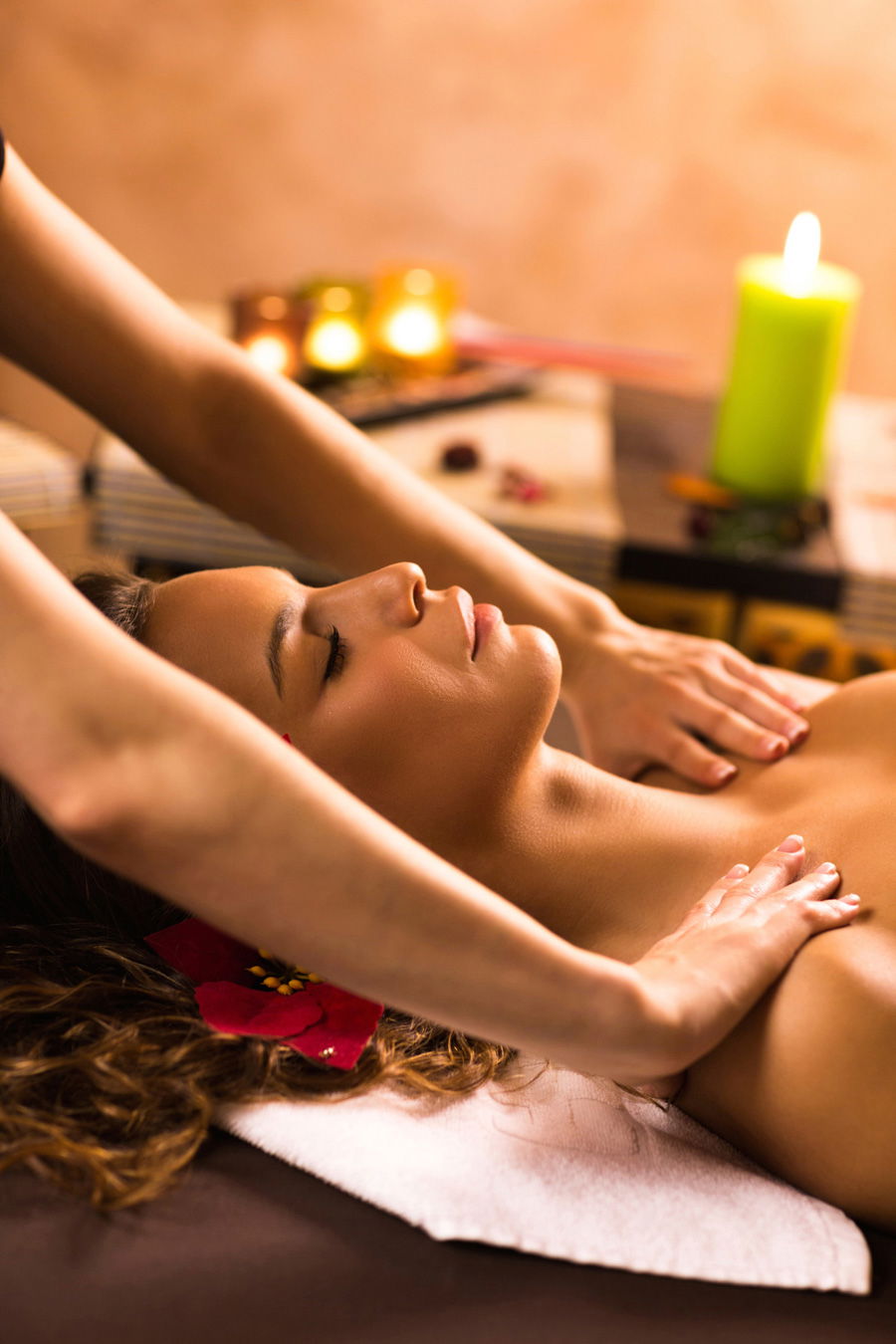 Massage mit Beauty-Öl