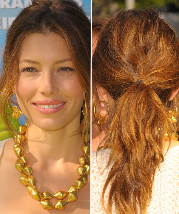 Jessica Biel mit Pferdeschwanz