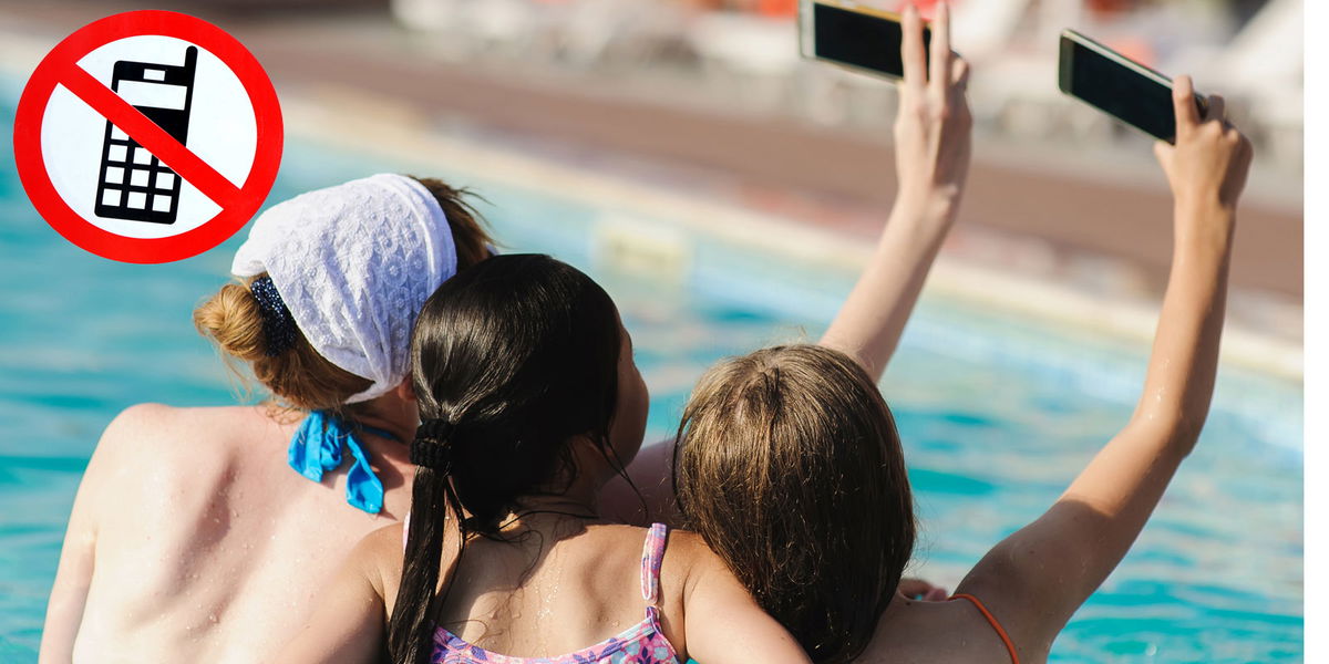 Handy-Verbot im Schwimmbad