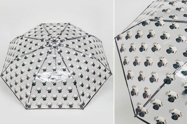 Mops Regenschirm von Asos