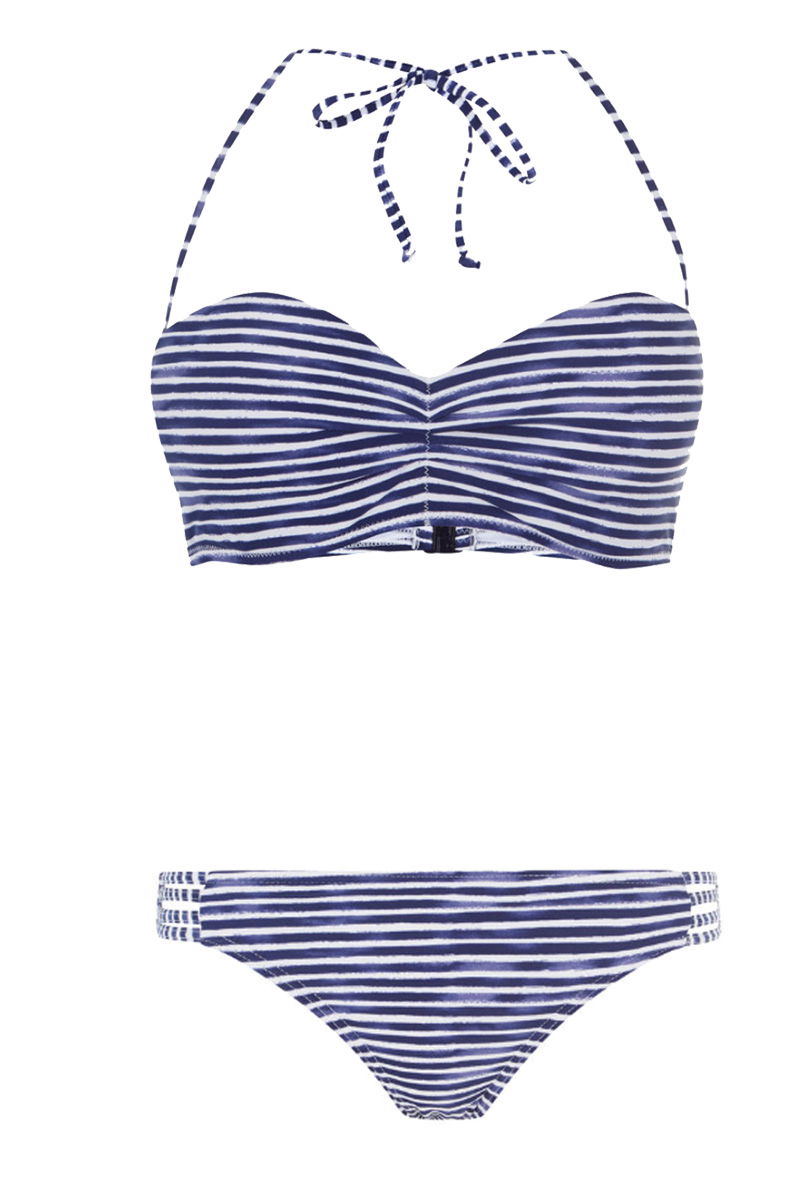 Bikini mit Streifen von Takko