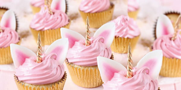 Einhorn-Marshmallow-Cupcakes