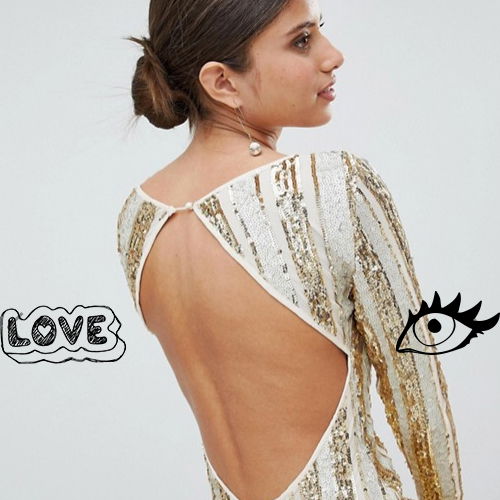 Rückenfreies Glitzerkleid