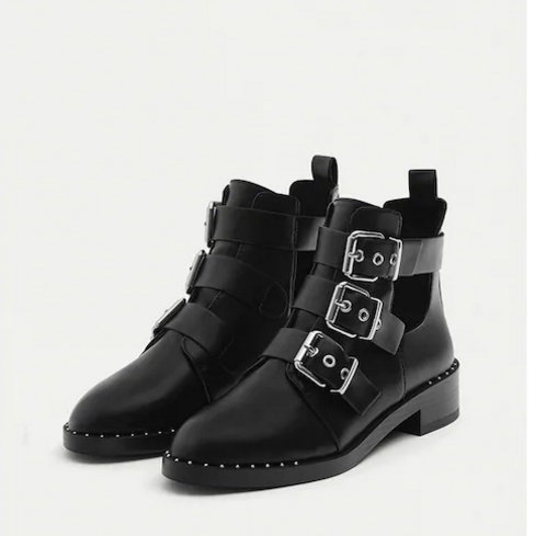 Flache modische Stiefeletten