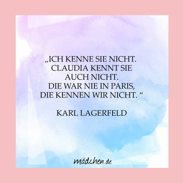 Karl über Heidi Klum