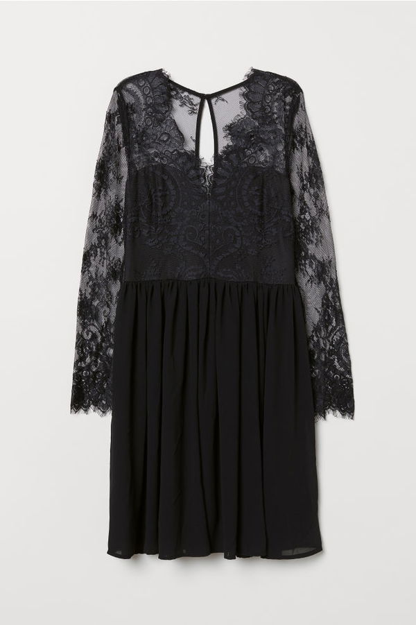 Schwarzes Spitzenkleid für die Konfirmation von H&M
